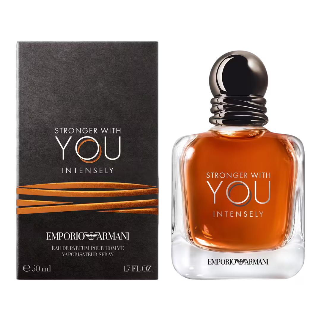 Emporio Armani perfume bottle and packaging on a white background