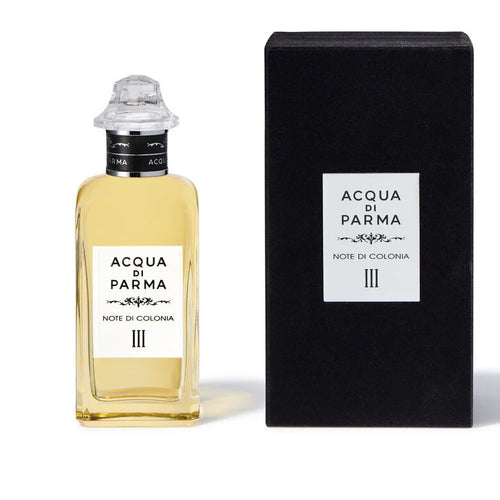 Acqua di Parma cologne bottle and packaging on a white background