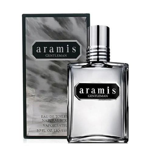Aramis Gentleman perfume bottle and packaging on a white background