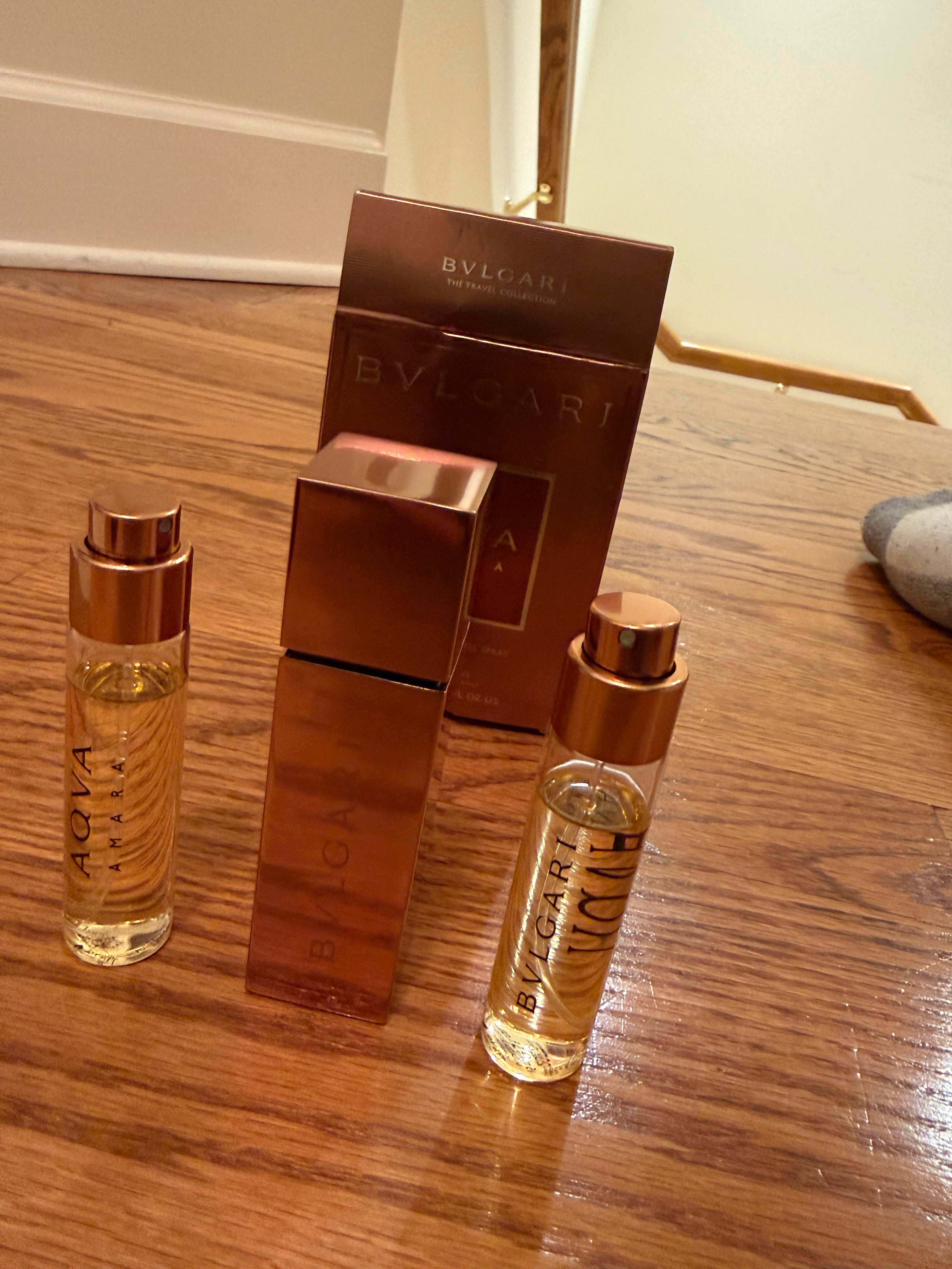 Bvlgari Aqua Amara Travel Spray and case 3x15 ml. Very rare discontinued.