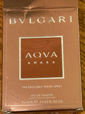 Bvlgari Aqua Amara Travel Spray and case 3x15 ml. Very rare discontinued.