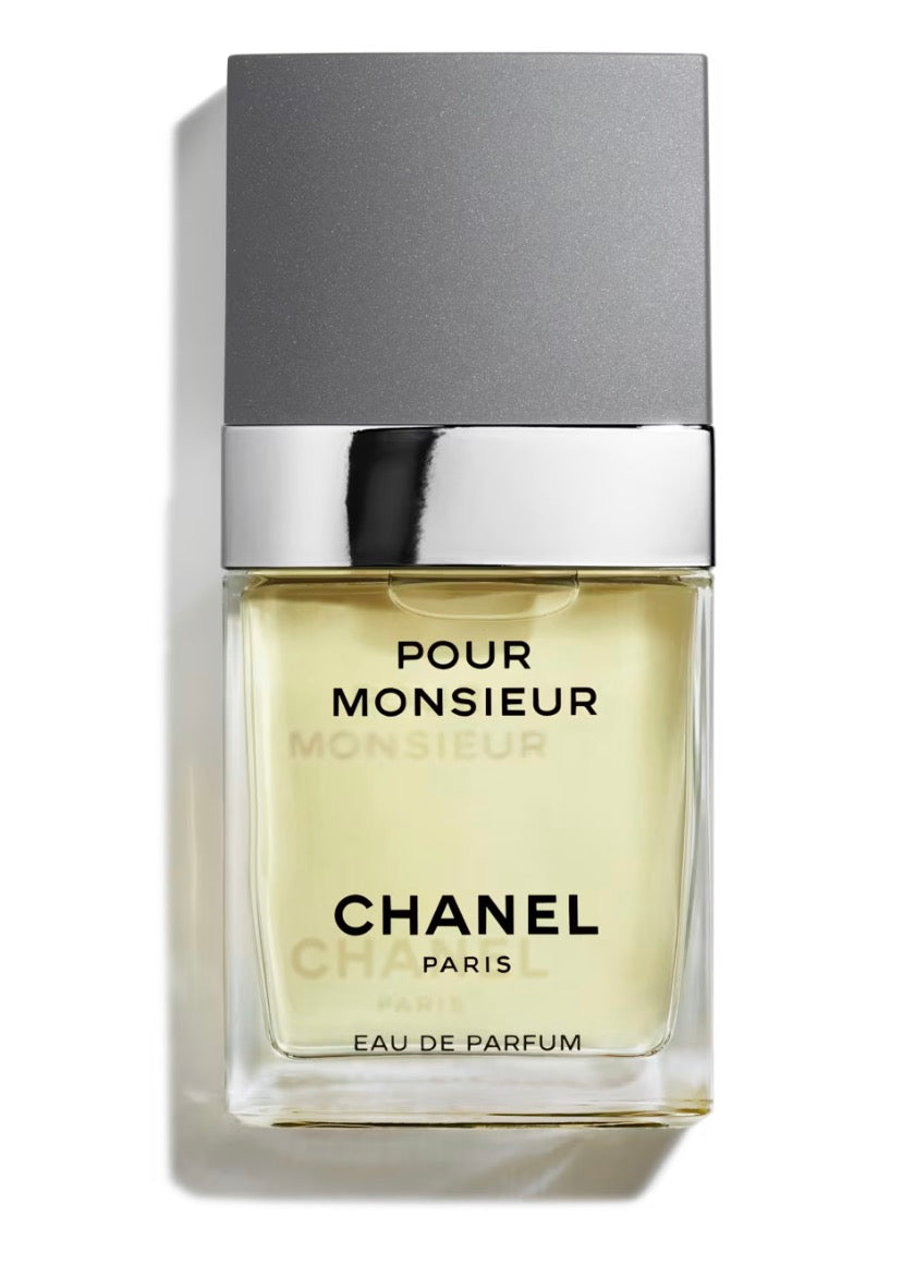 Chanel Pour Monsieur perfume bottle on a white background
