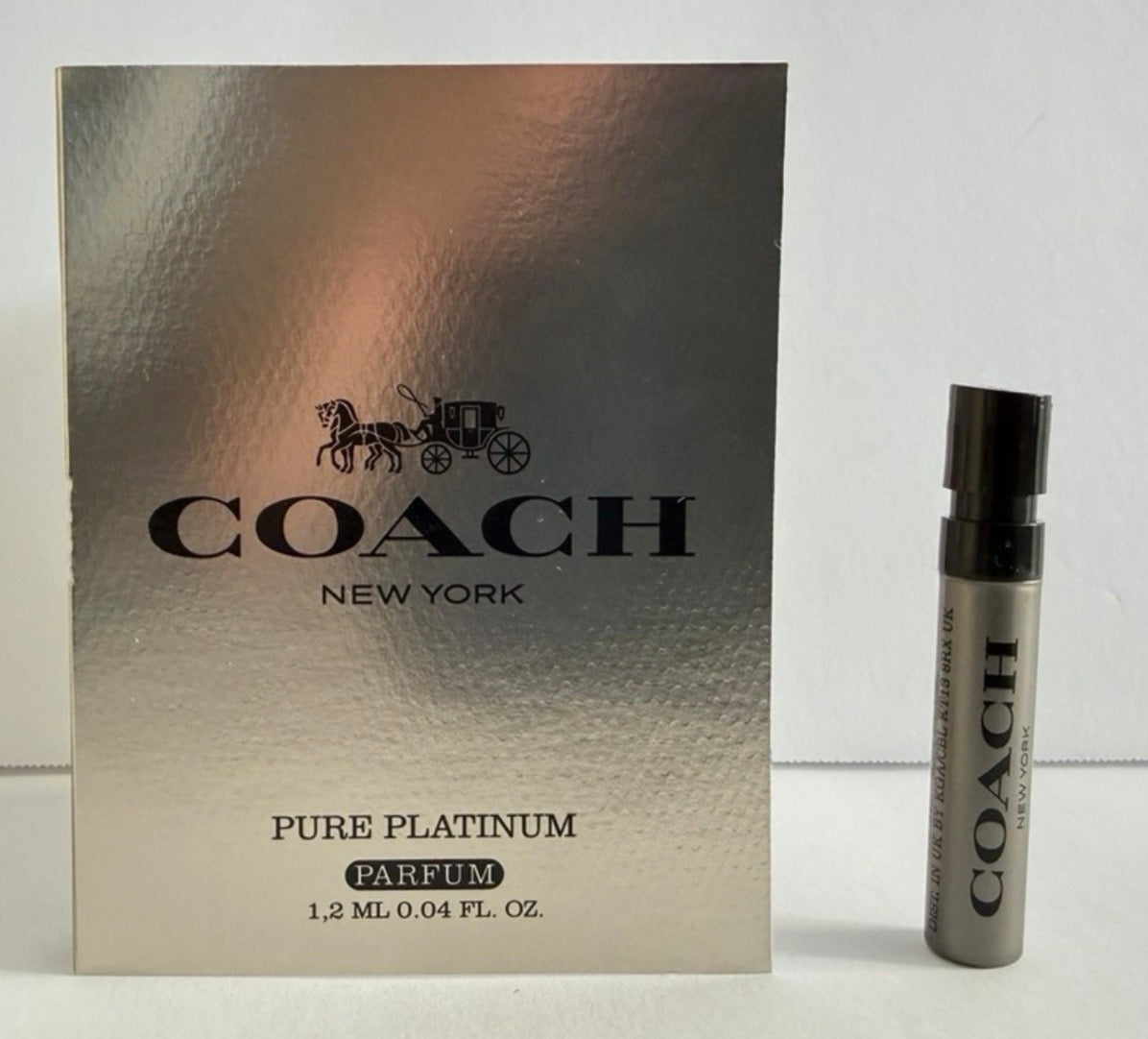 Coach Pure Platinum PARFUM Sample Spray .04oz, 1.2ml Men