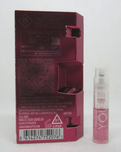 Armani Power of You eau de parfum pour femme spray sample 0.04 oz