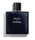 Bleu de Chanel perfume bottle on a white background