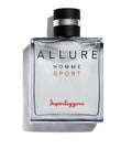 Chanel Allure Homme Sport Superleggera perfume bottle on a white background
