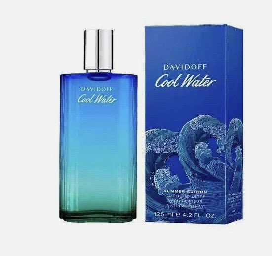 Davidoff Cool Water perfume bottle and packaging on a white background