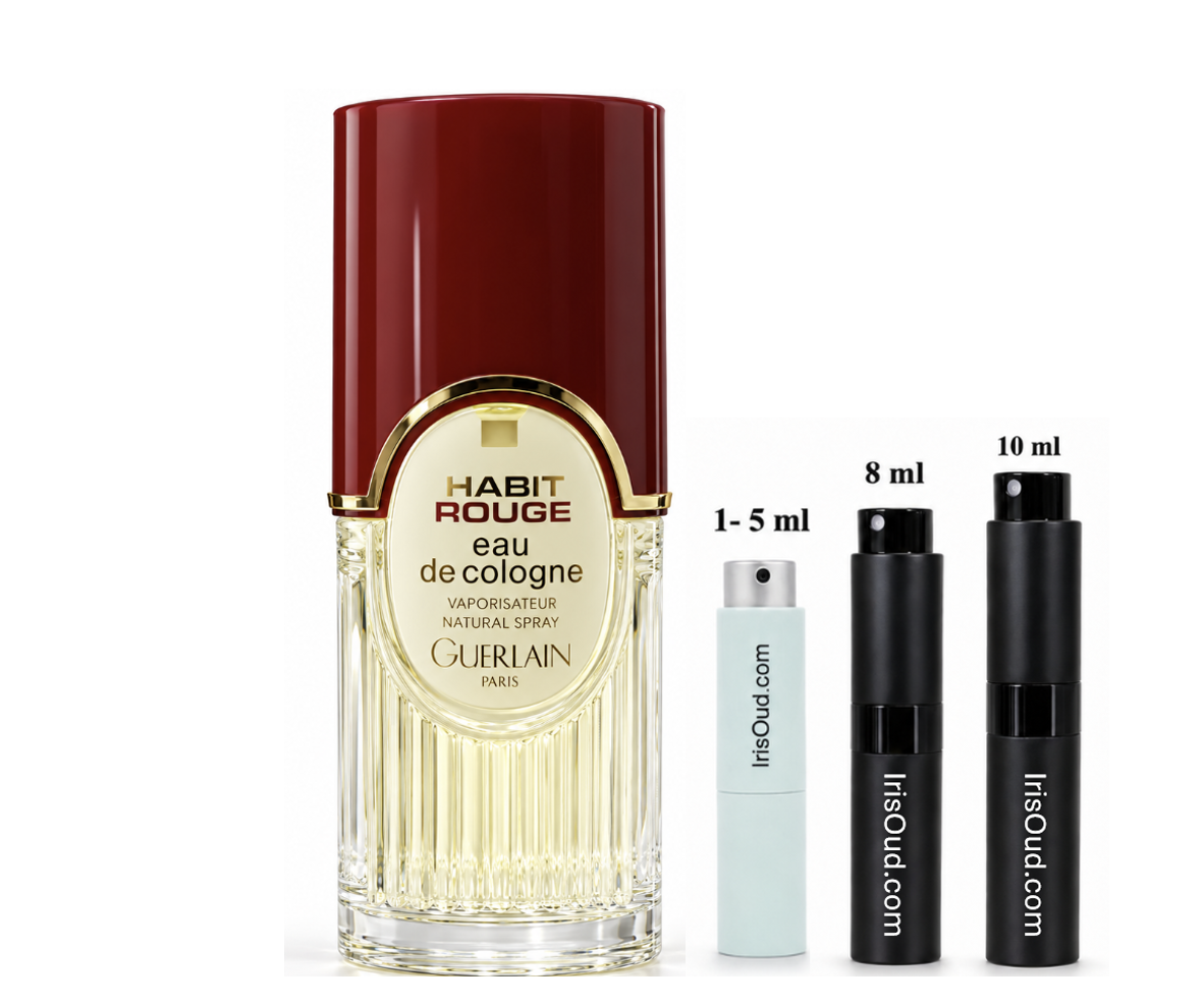 Guerlain Habit Rouge Eau de Cologne Discontinued Travel Spray Decant