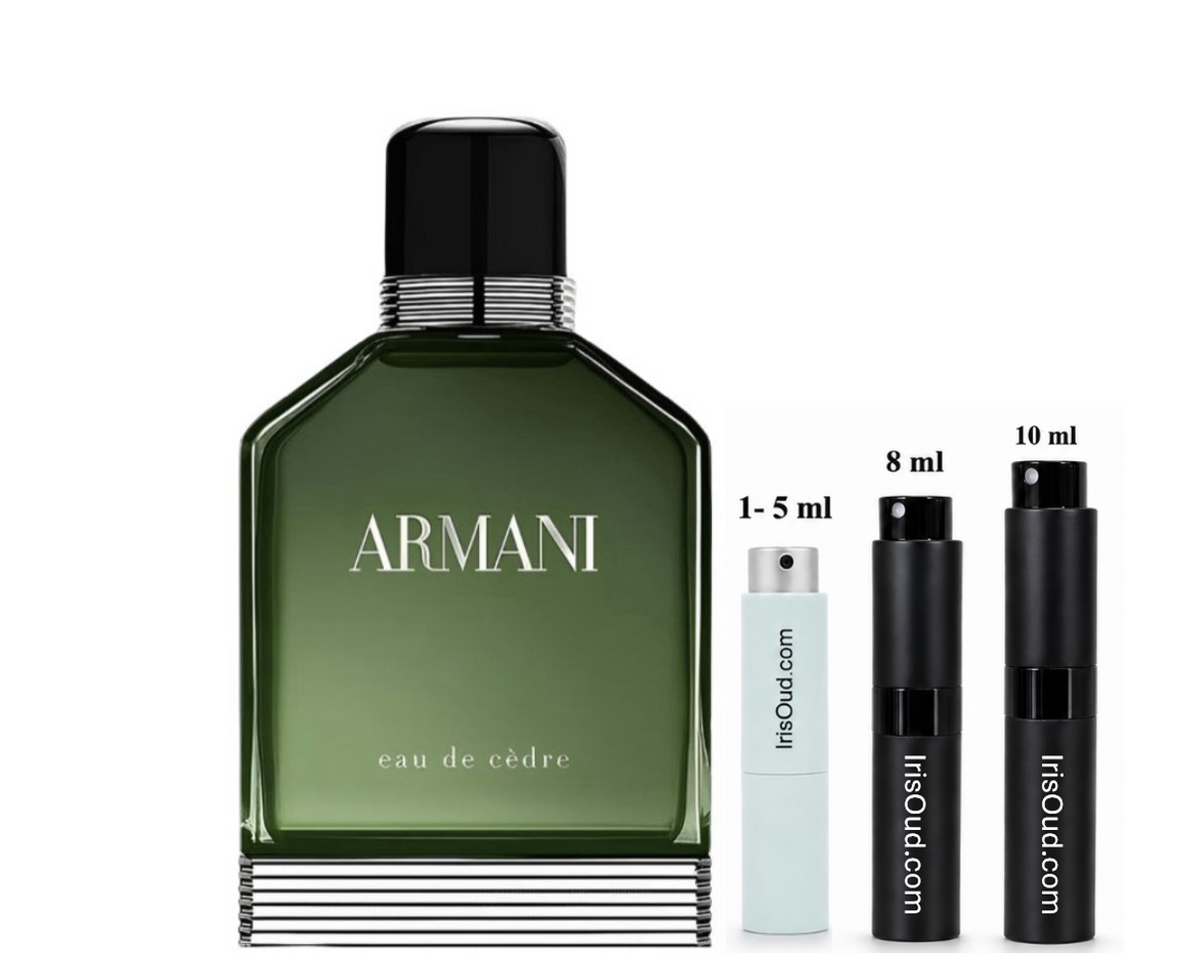 Armani Eau de Cèdre Discontinued Travel Spray Decant