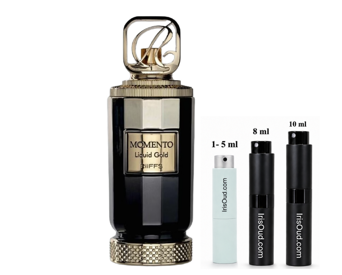 Riiffs Perfumes Momento Liquid Gold Extrait Travel Spray Decant