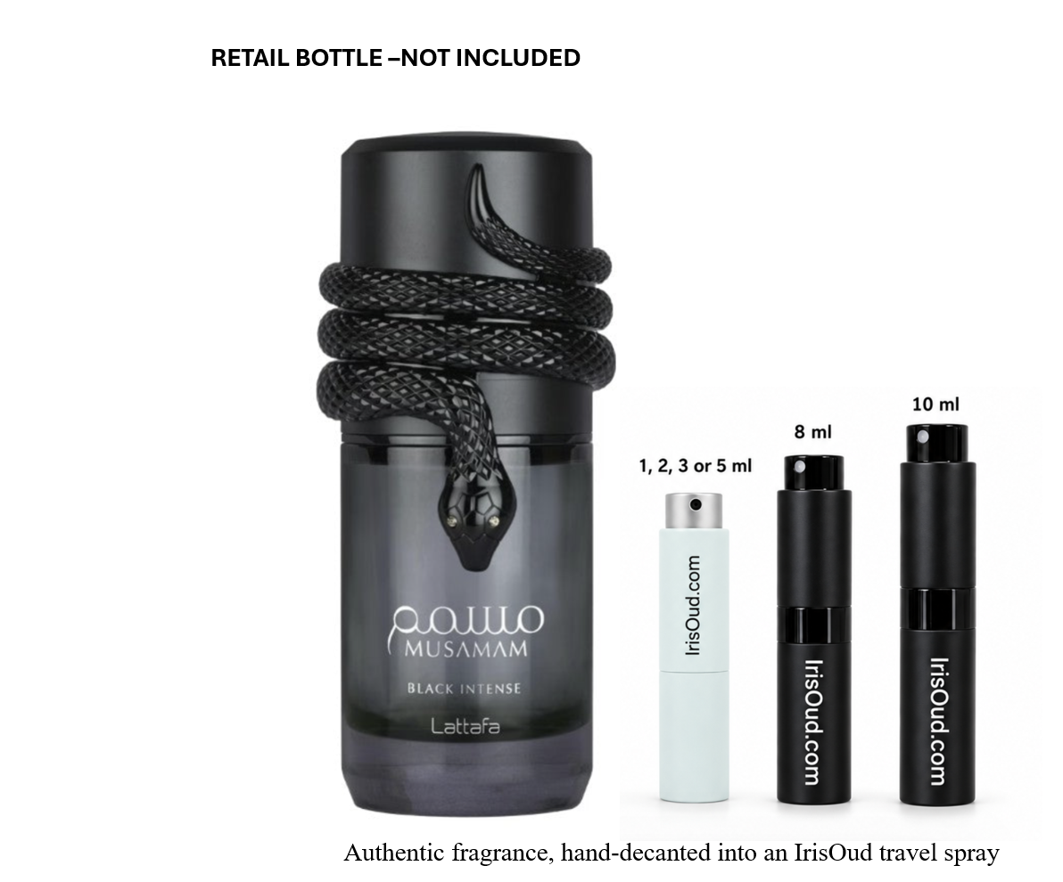 Lattafa Musamam Black Intense Travel Spray Decant
