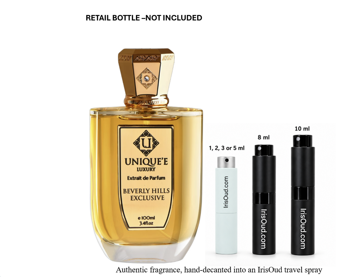 Unique'e Luxury Beverly Hills Exclusive Travel Spray Decant