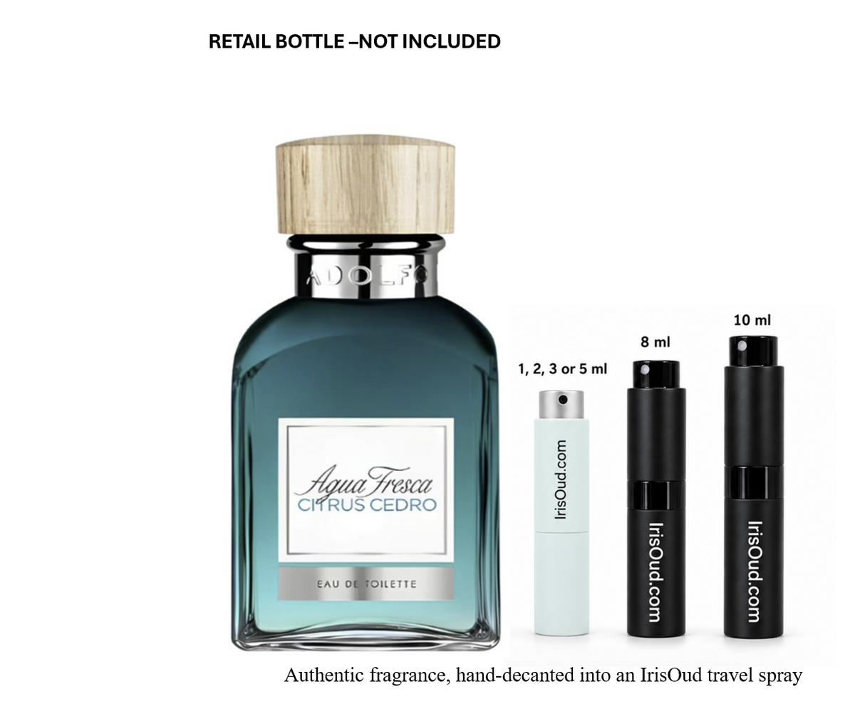 Adolfo Dominguez Agua Fresca Citrus Cedro Travel Spray Decant