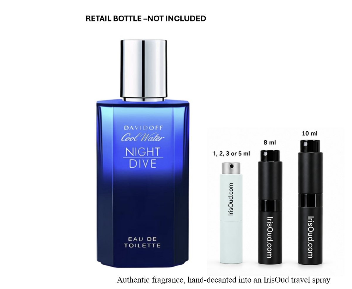 Davidoff Cool Water Night Dive Discontinued Travel Spray Decant