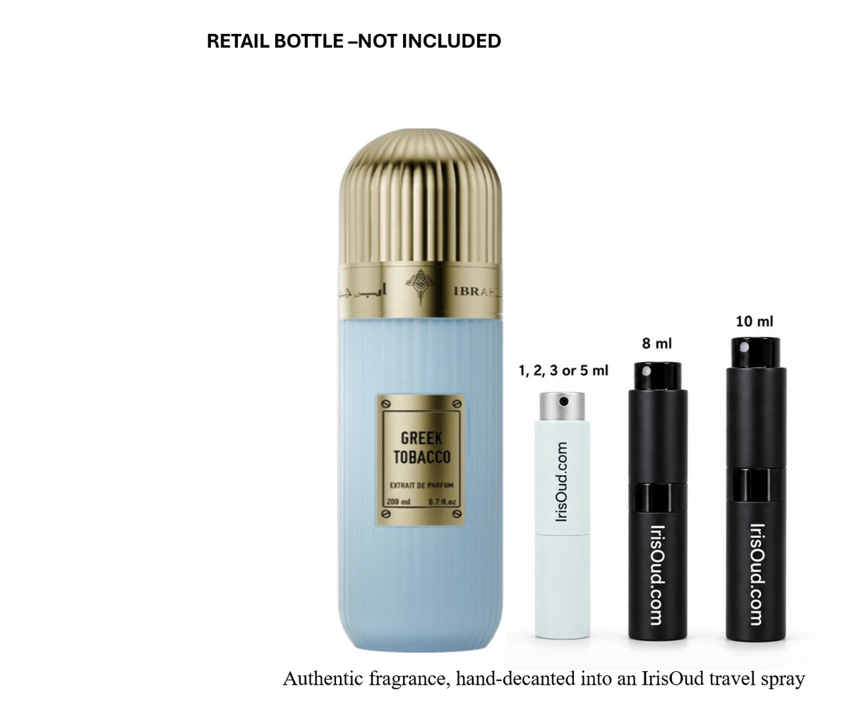 Ibraheem Al Qurashi Greek Tobacco Travel Spray Decant