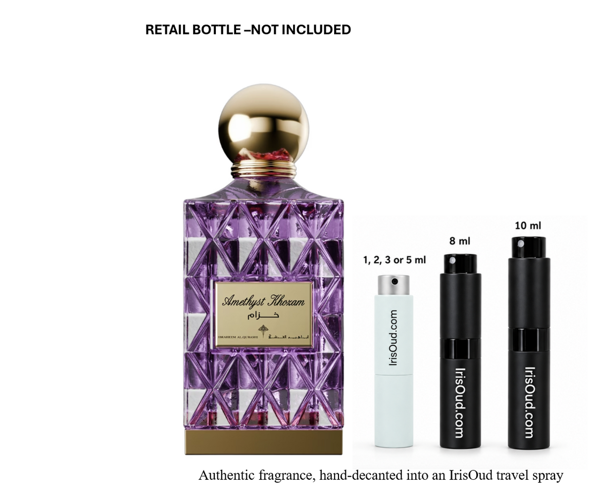 Ibraheem Al Qurashi Amethyst Khozam Travel Spray Decant