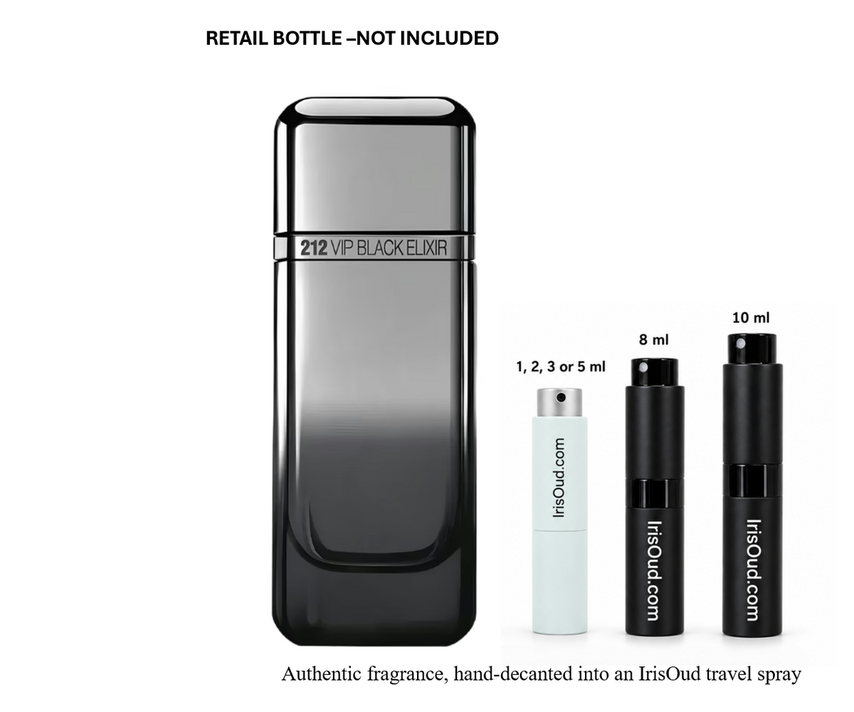 Carolina Herrera 212 VIP Black Elixir Travel Spray Decant