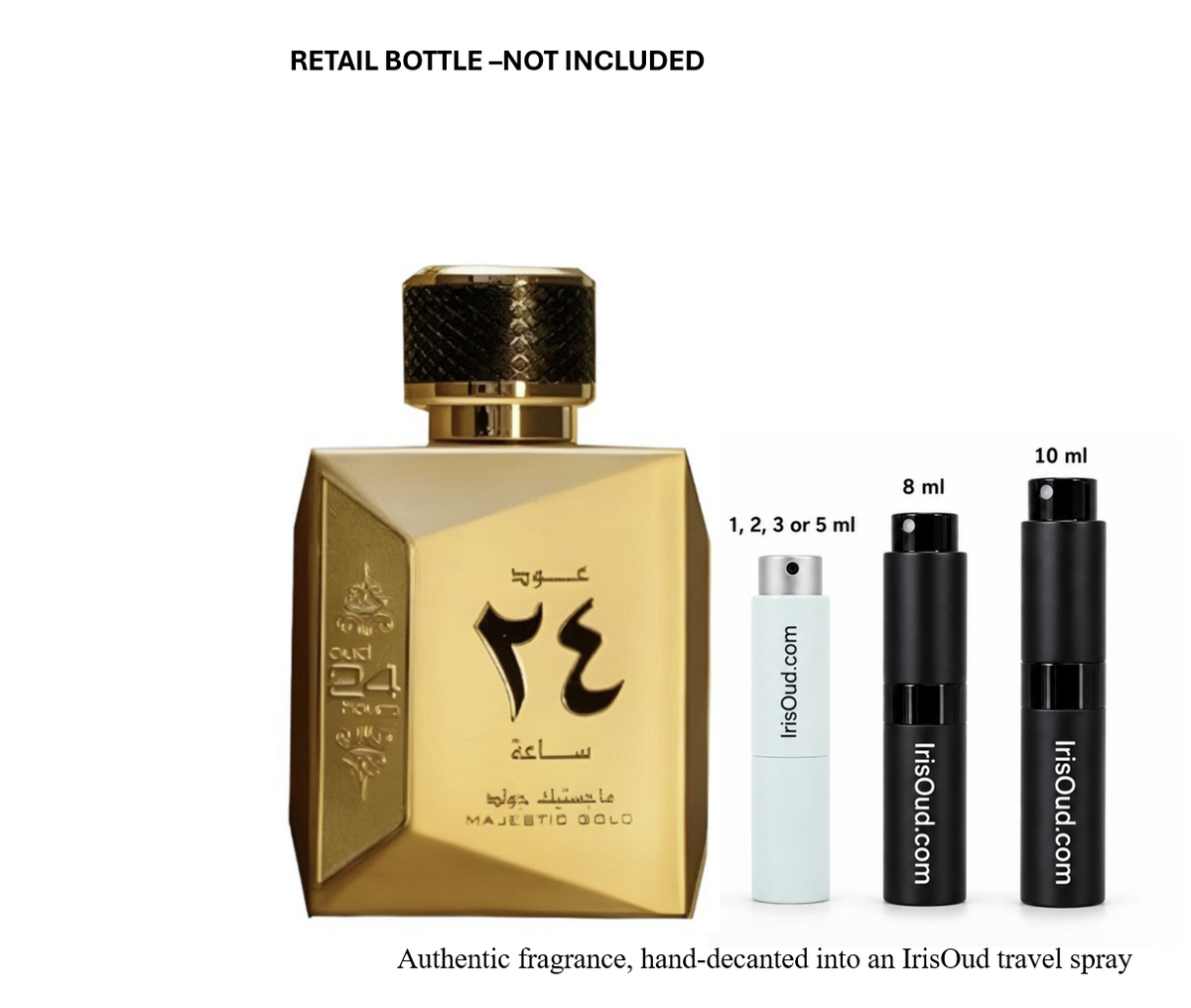 Ard Al Zaafaran Oud 24 Hours Majestic Gold EDP 5 ml Travel Spray Decant
