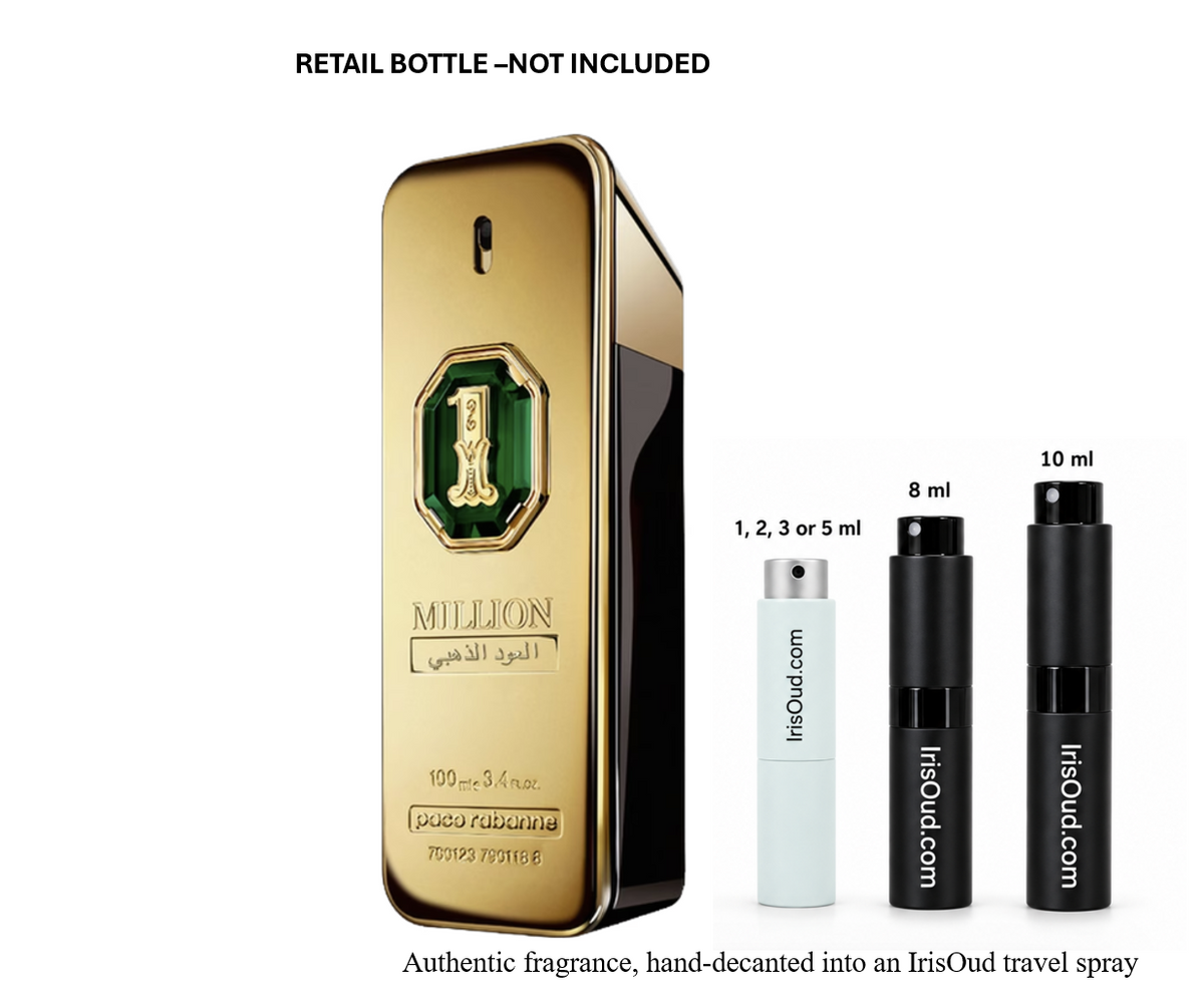Paco Rabanne 1 Million Golden Oud Parfum Intense Travel Spray Decant