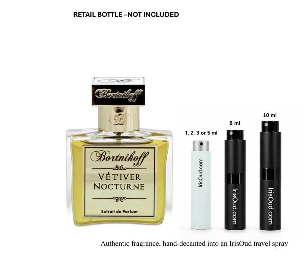 Bortnikoff Vétiver Nocturne Extrait Travel Spray Decant
