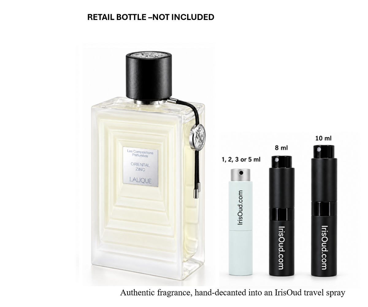 Lalique Oriental Zinc EDP Discontinued Travel Spray Decant
