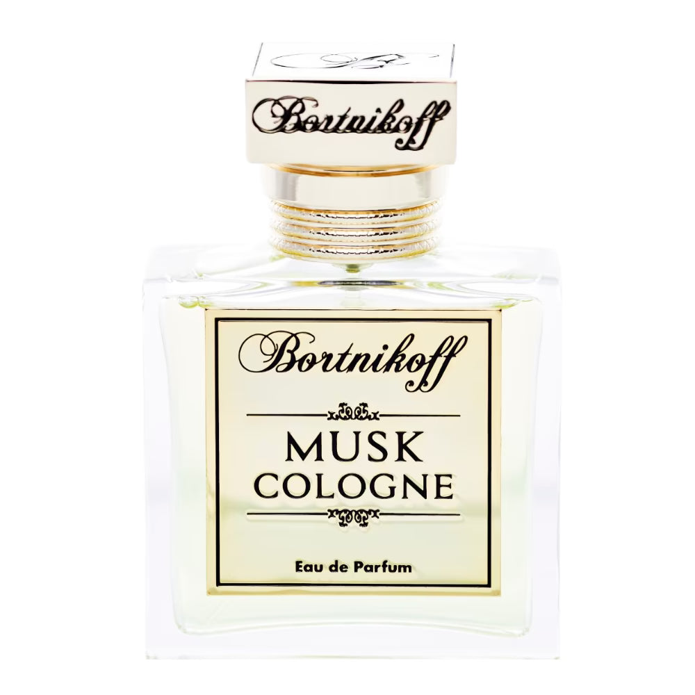 Bortnikoff Musk Cologne Eau de Parfum bottle on a white background