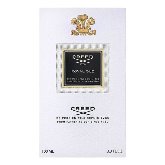 Creed Royal Oud perfume packaging on a white background