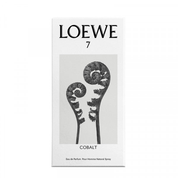 Loewe perfume packaging with black and white design on a white background